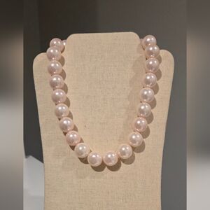Classic Pearl Bead Necklace - Pink